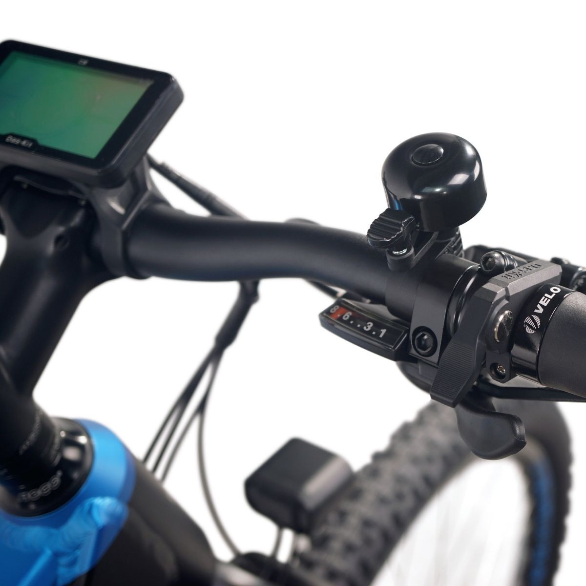 Close-Up NCM M7 Electric Mountain Bike Bell and Gears | SalteBikes.com.au