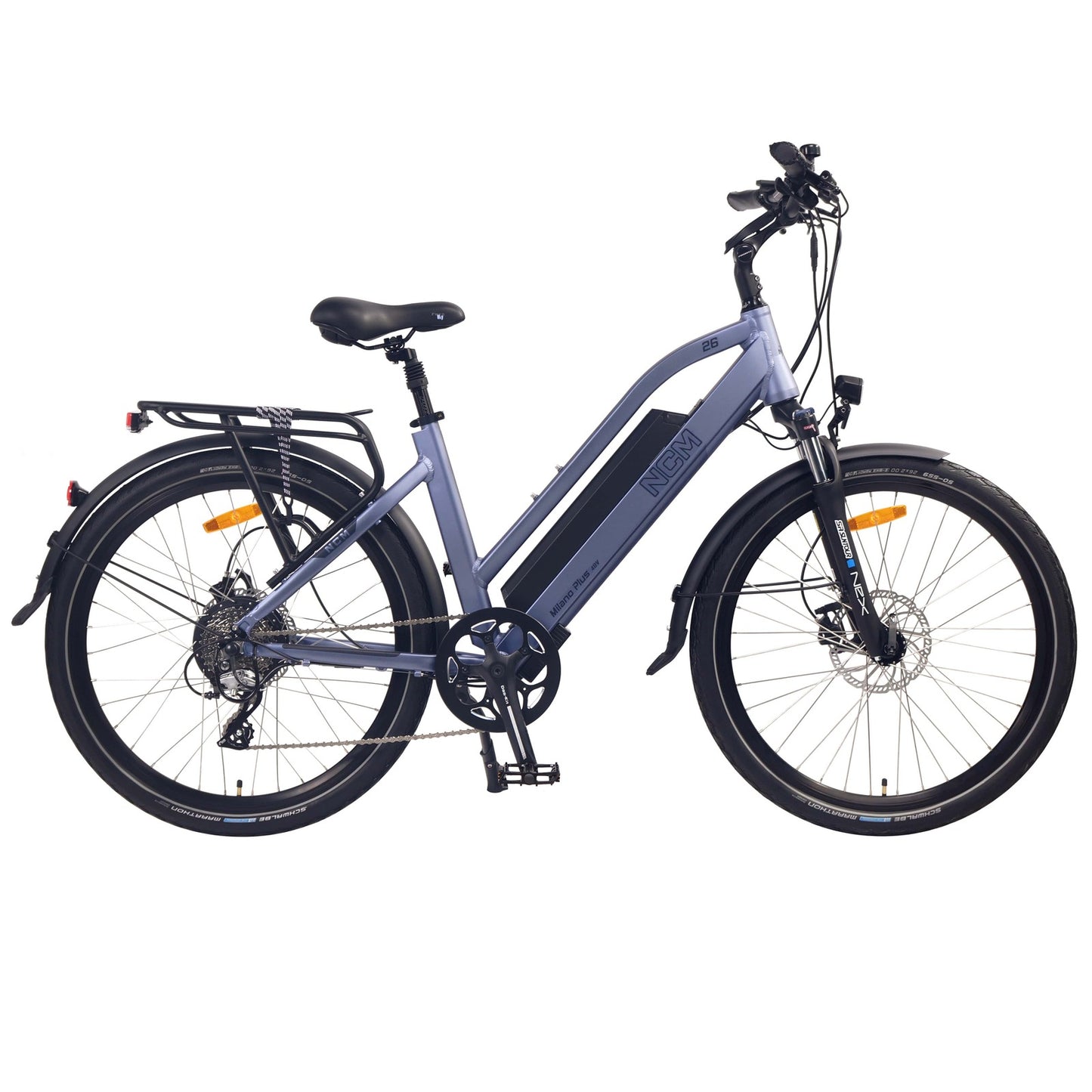 NCM Milano Plus Step-Thru Electric Commuter Bike | 250W-500W Motor, 48V 16Ah Battery