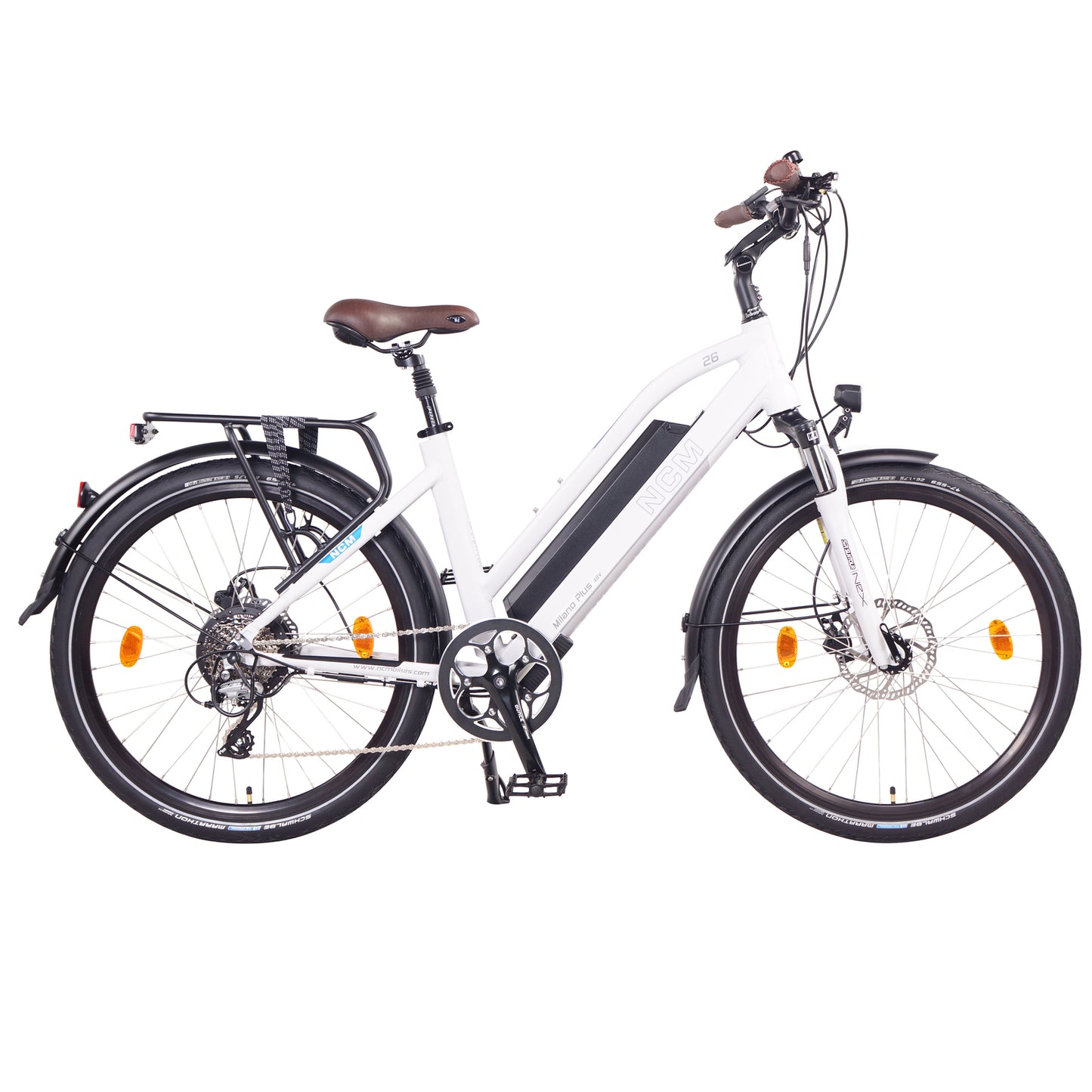 NCM Milano Plus Step-Thru Electric Commuter Bike | 250W-500W Motor, 48V 16Ah Battery